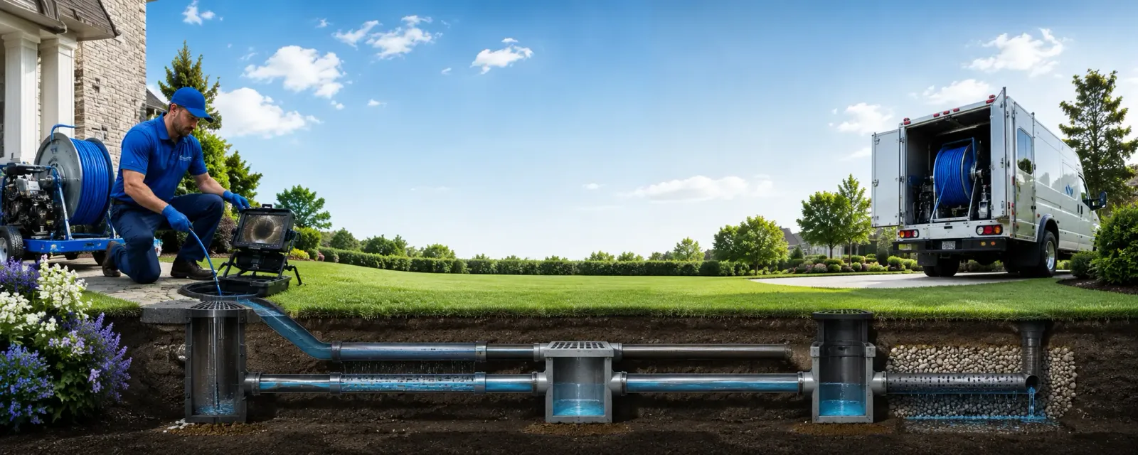 Outdoor drain cleaning information for Neola, IA